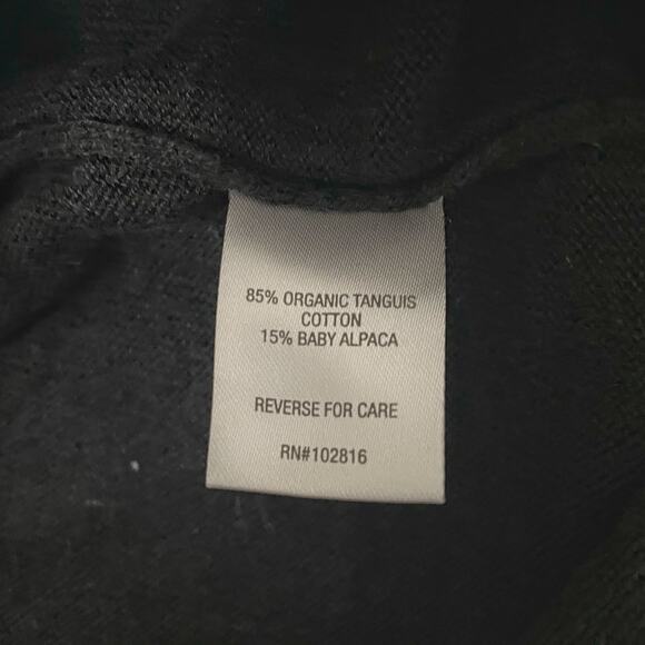 Garnet Hill Bellamy Batwing Pointelle Sweater Tanguis Cotton Baby Alpaca Large - Picture 6 of 11